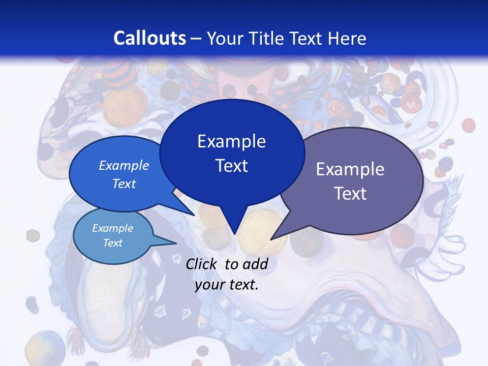 A Blue And White Background With A Picture Of A Woman's Face PowerPoint Template