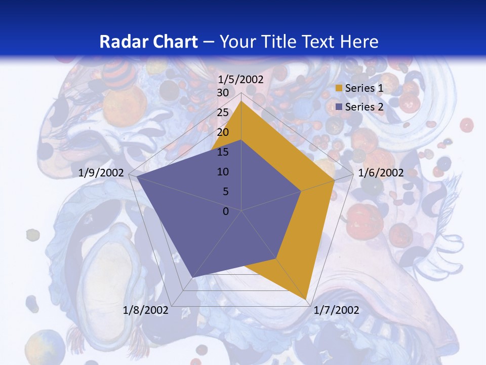 A Blue And White Background With A Picture Of A Woman's Face PowerPoint Template