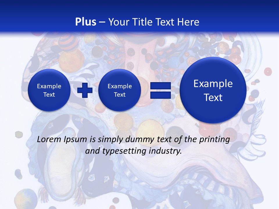 A Blue And White Background With A Picture Of A Woman's Face PowerPoint Template