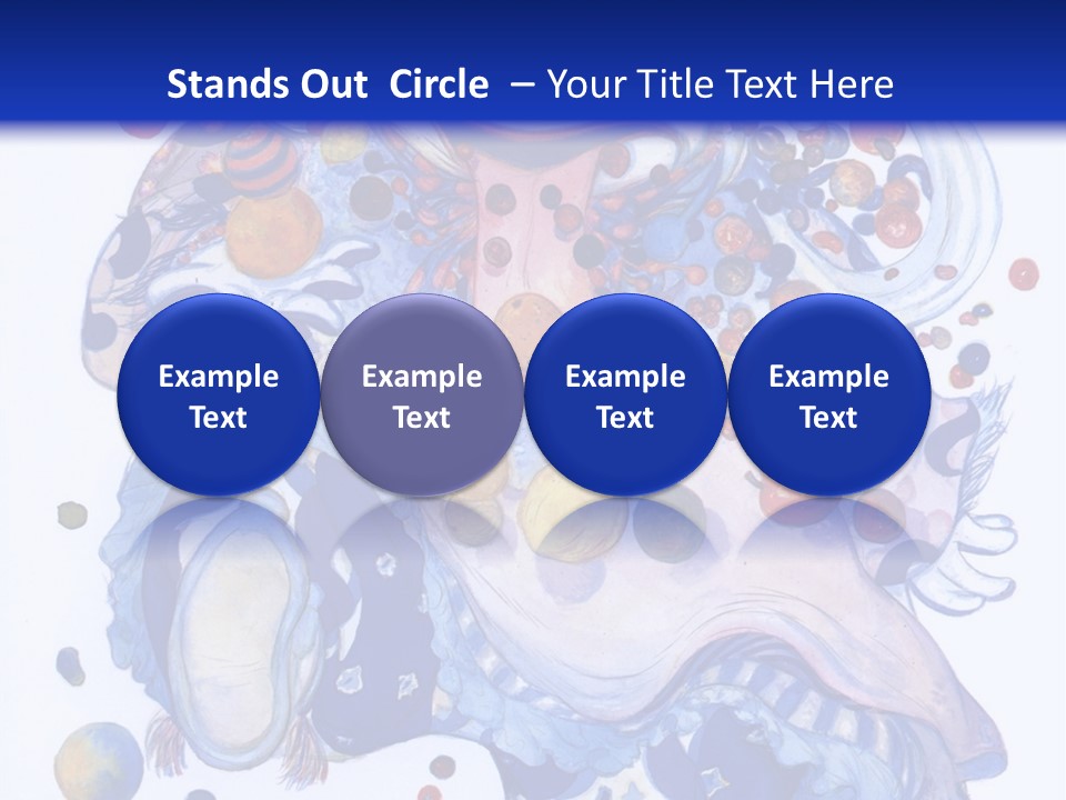 A Blue And White Background With A Picture Of A Woman's Face PowerPoint Template