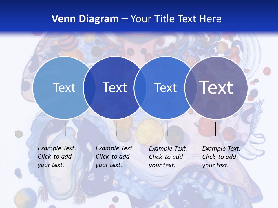 A Blue And White Background With A Picture Of A Woman's Face PowerPoint Template