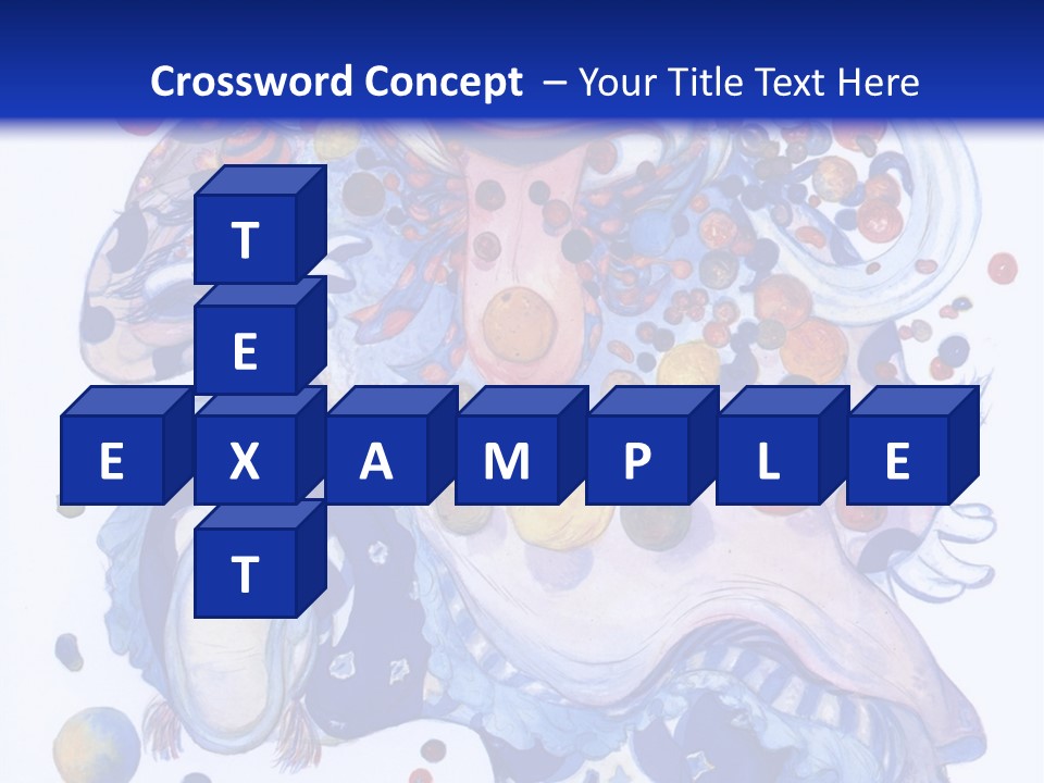 A Blue And White Background With A Picture Of A Woman's Face PowerPoint Template