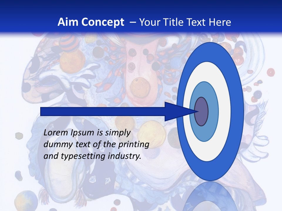 A Blue And White Background With A Picture Of A Woman's Face PowerPoint Template