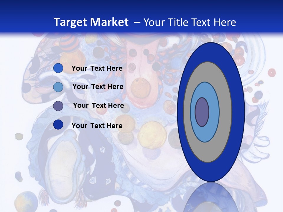 A Blue And White Background With A Picture Of A Woman's Face PowerPoint Template