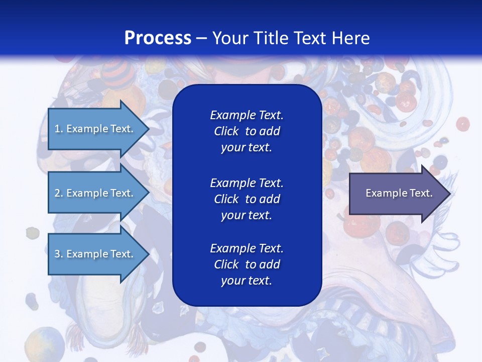 A Blue And White Background With A Picture Of A Woman's Face PowerPoint Template