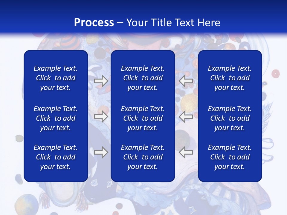 A Blue And White Background With A Picture Of A Woman's Face PowerPoint Template