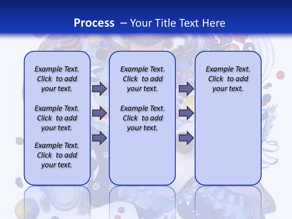 A Blue And White Background With A Picture Of A Woman's Face PowerPoint Template