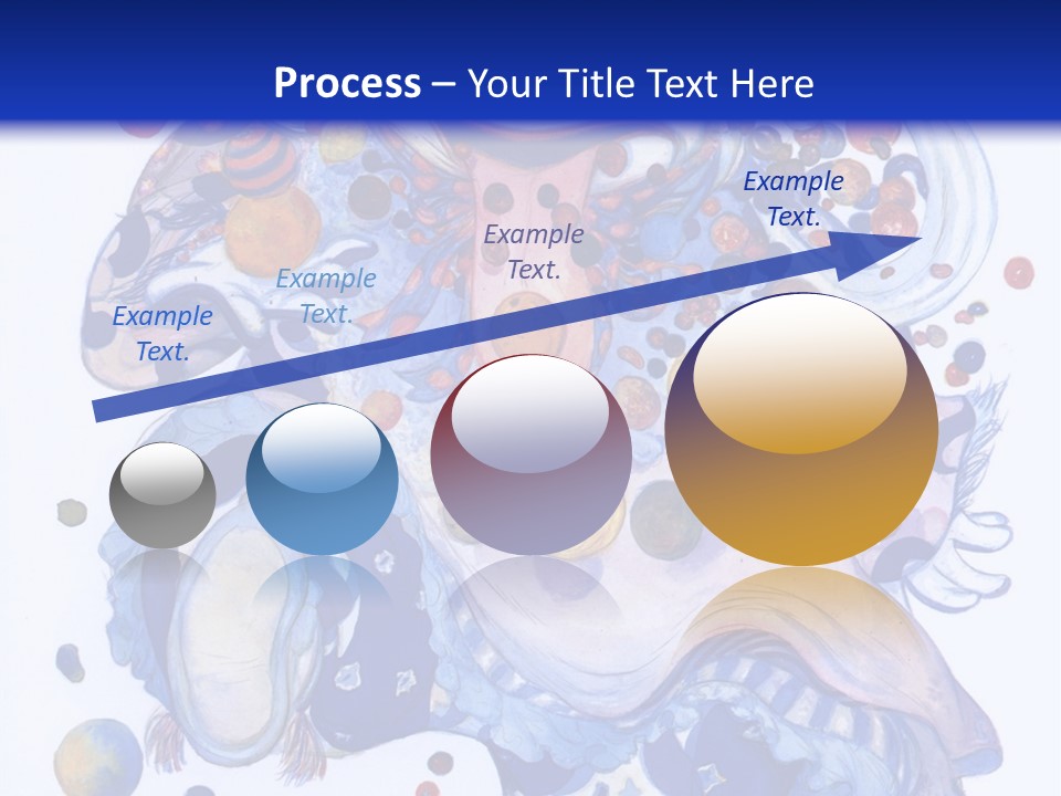 A Blue And White Background With A Picture Of A Woman's Face PowerPoint Template