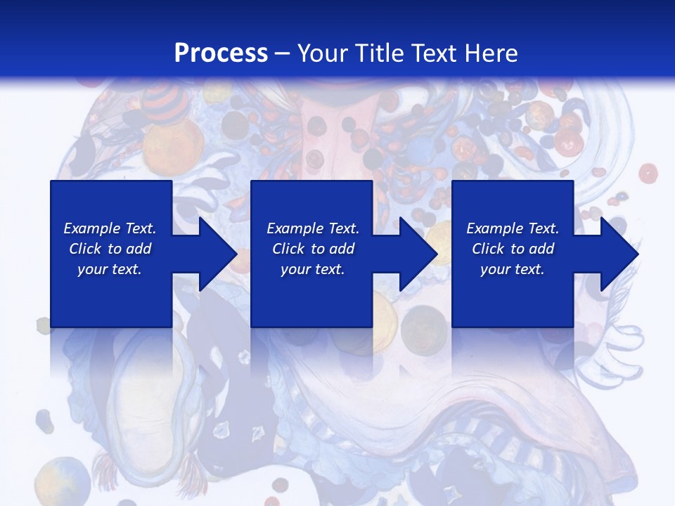 A Blue And White Background With A Picture Of A Woman's Face PowerPoint Template