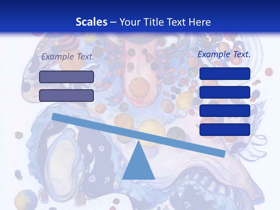 A Blue And White Background With A Picture Of A Woman's Face PowerPoint Template