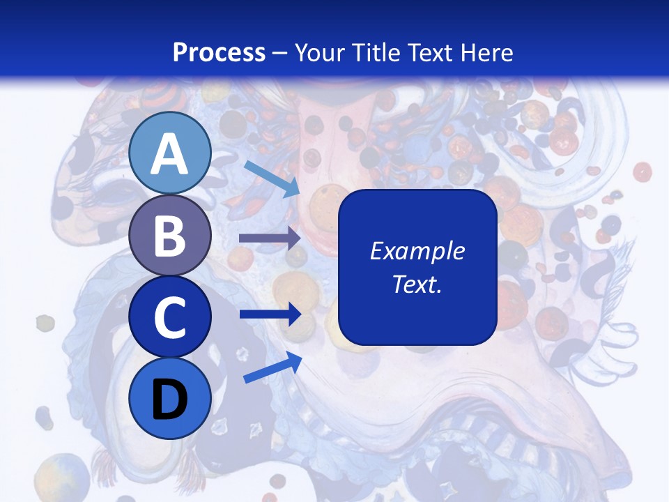 A Blue And White Background With A Picture Of A Woman's Face PowerPoint Template