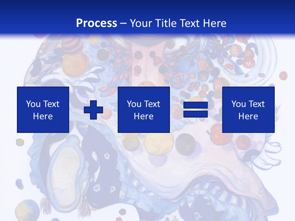 A Blue And White Background With A Picture Of A Woman's Face PowerPoint Template