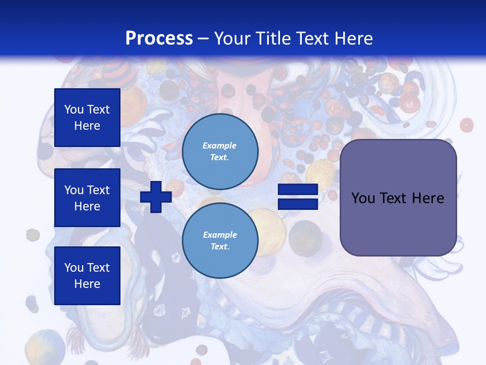 A Blue And White Background With A Picture Of A Woman's Face PowerPoint Template