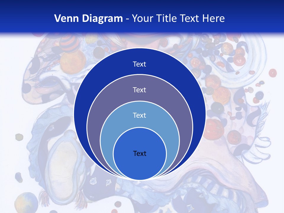 A Blue And White Background With A Picture Of A Woman's Face PowerPoint Template