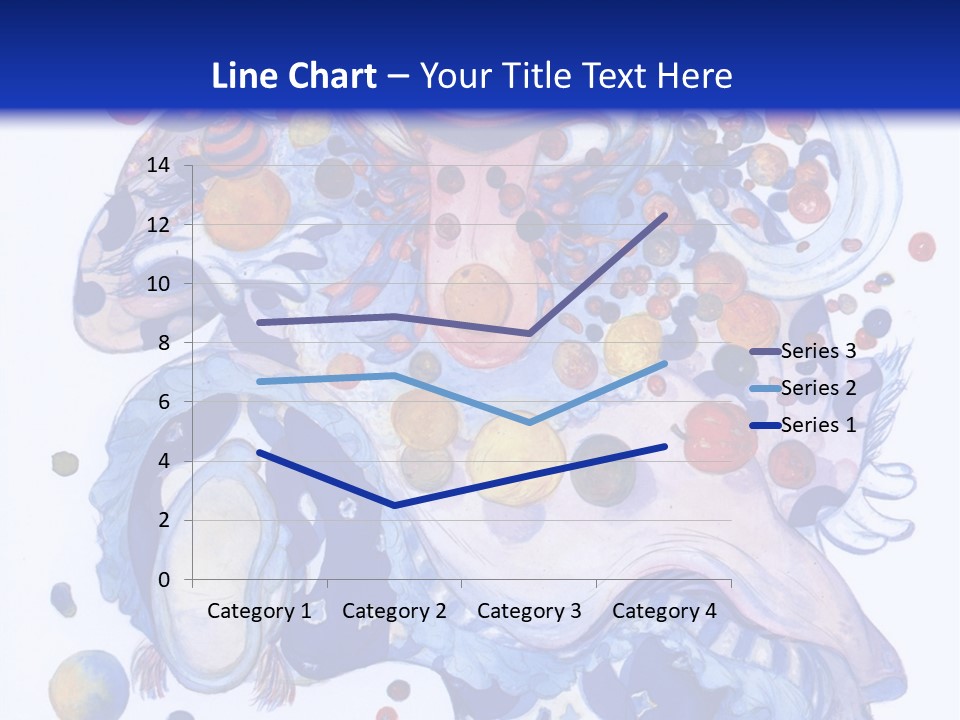 A Blue And White Background With A Picture Of A Woman's Face PowerPoint Template
