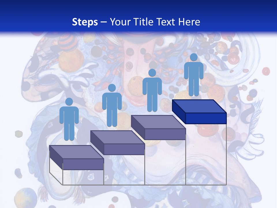 A Blue And White Background With A Picture Of A Woman's Face PowerPoint Template