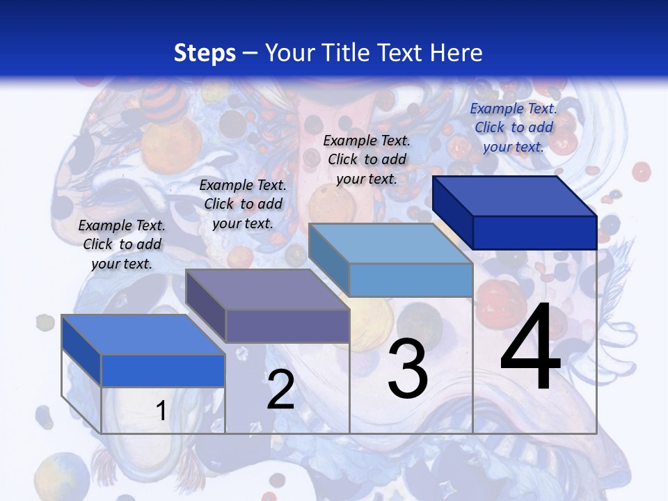 A Blue And White Background With A Picture Of A Woman's Face PowerPoint Template