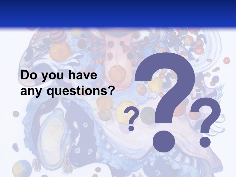 A Blue And White Background With A Picture Of A Woman's Face PowerPoint Template