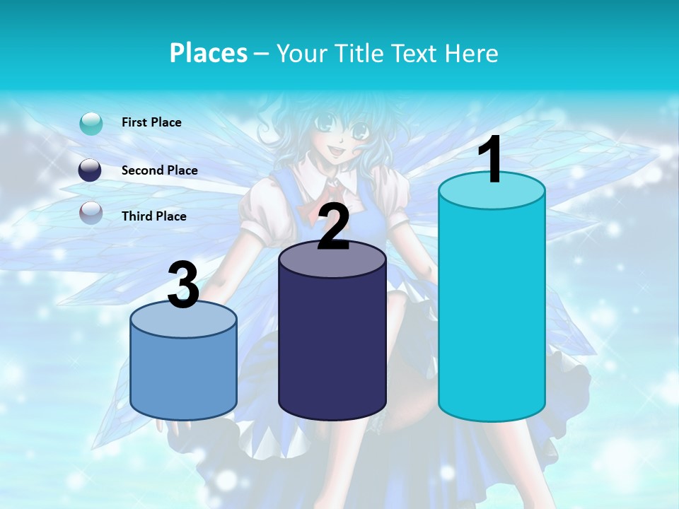 A Girl In A Blue Dress Is Sitting On The Ground PowerPoint Template