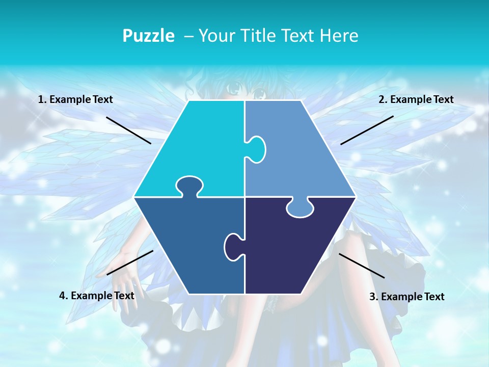 A Girl In A Blue Dress Is Sitting On The Ground PowerPoint Template