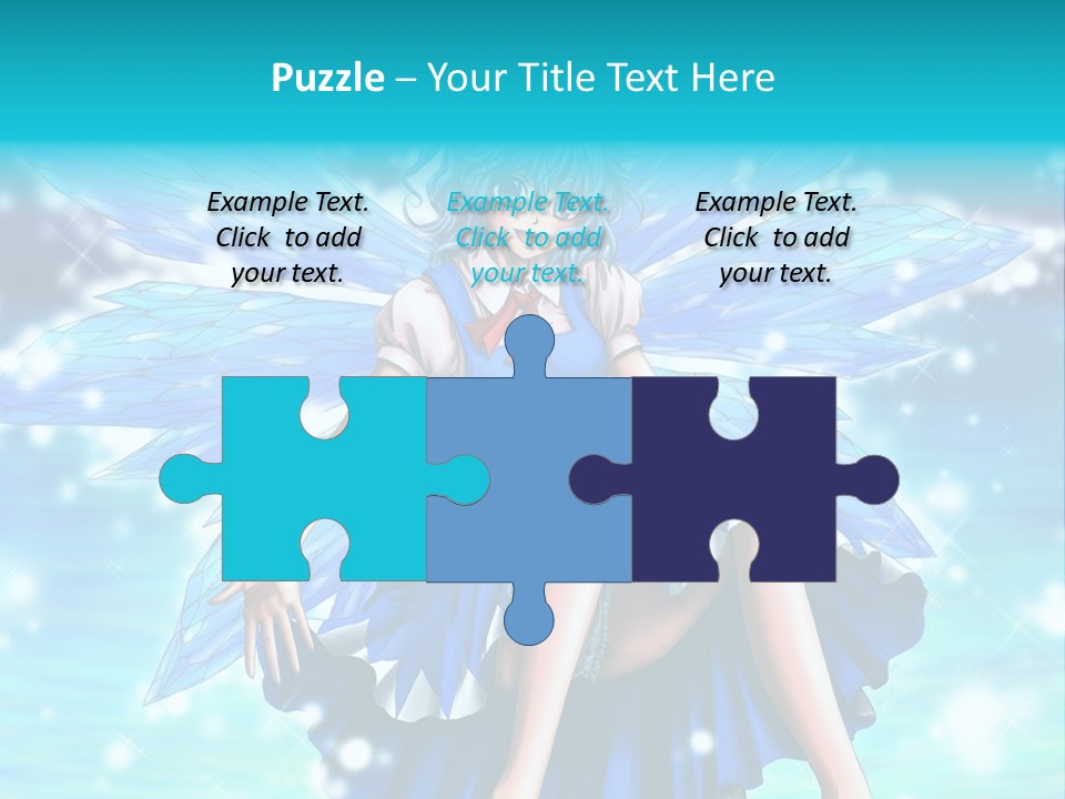 A Girl In A Blue Dress Is Sitting On The Ground PowerPoint Template