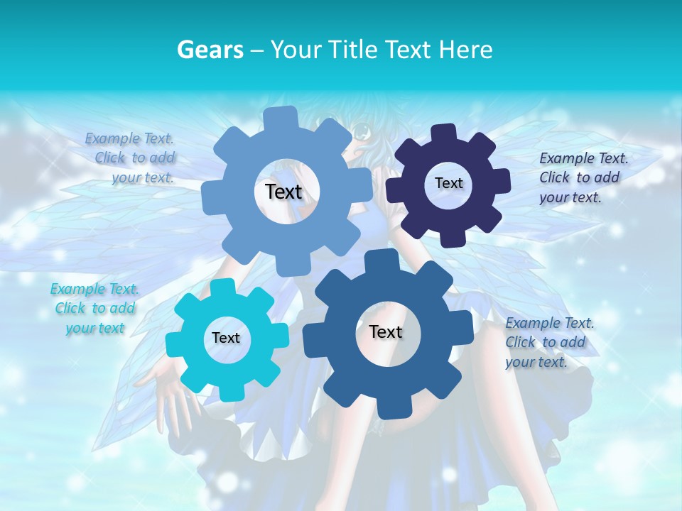 A Girl In A Blue Dress Is Sitting On The Ground PowerPoint Template