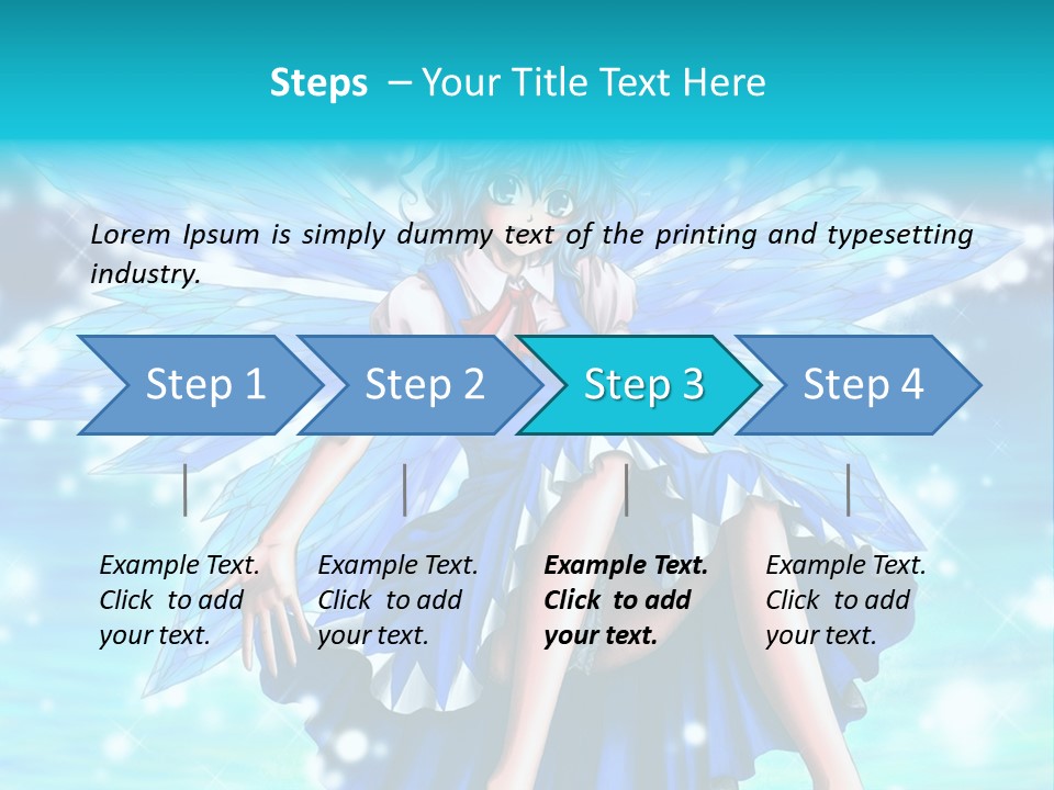 A Girl In A Blue Dress Is Sitting On The Ground PowerPoint Template