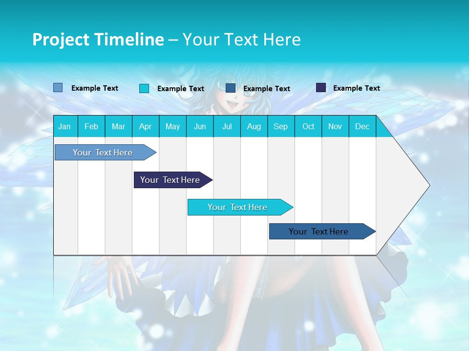 A Girl In A Blue Dress Is Sitting On The Ground PowerPoint Template