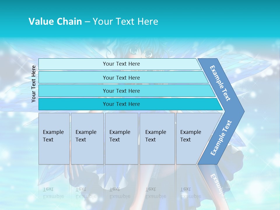 A Girl In A Blue Dress Is Sitting On The Ground PowerPoint Template