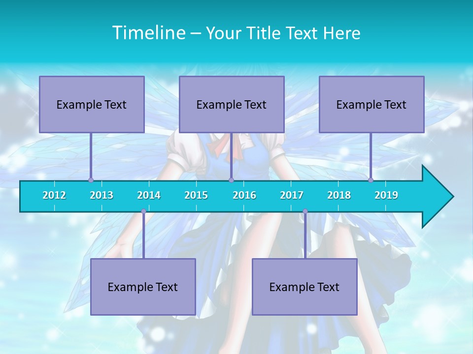 A Girl In A Blue Dress Is Sitting On The Ground PowerPoint Template