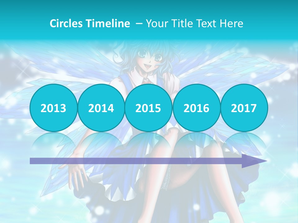 A Girl In A Blue Dress Is Sitting On The Ground PowerPoint Template