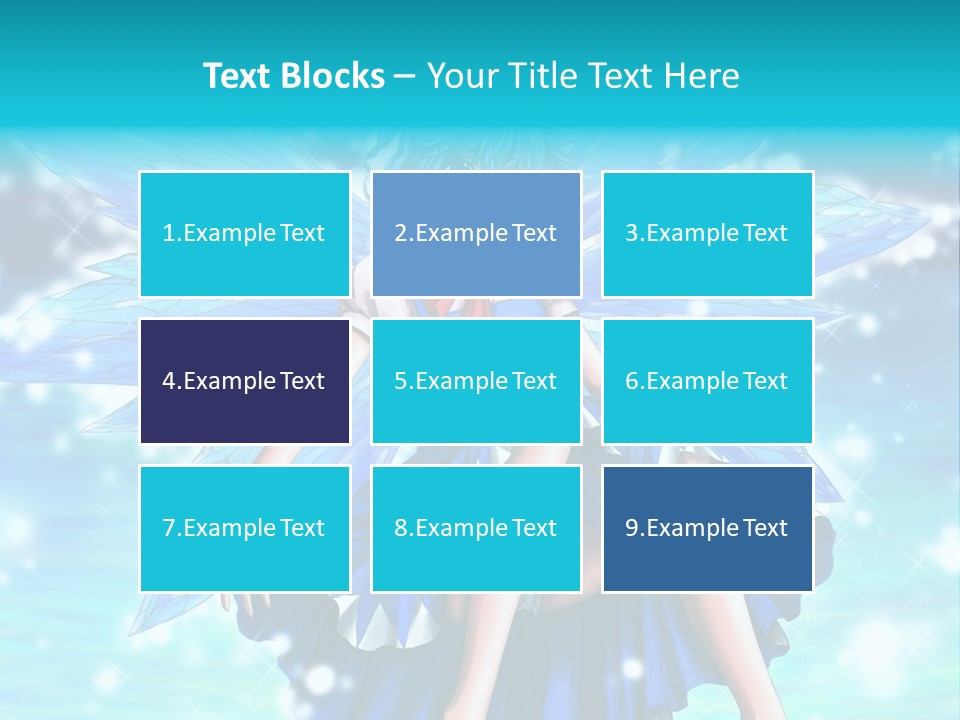 A Girl In A Blue Dress Is Sitting On The Ground PowerPoint Template