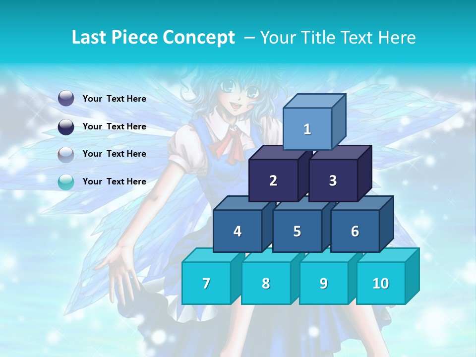 A Girl In A Blue Dress Is Sitting On The Ground PowerPoint Template