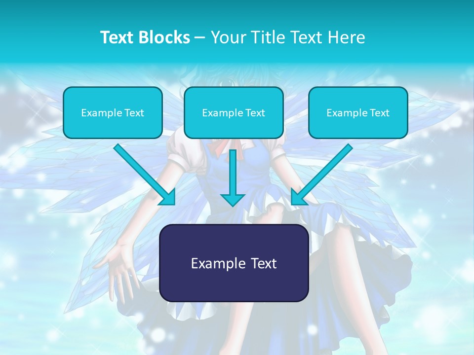 A Girl In A Blue Dress Is Sitting On The Ground PowerPoint Template