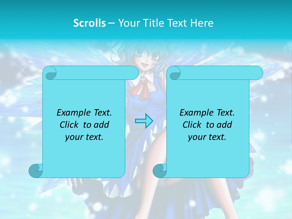 A Girl In A Blue Dress Is Sitting On The Ground PowerPoint Template