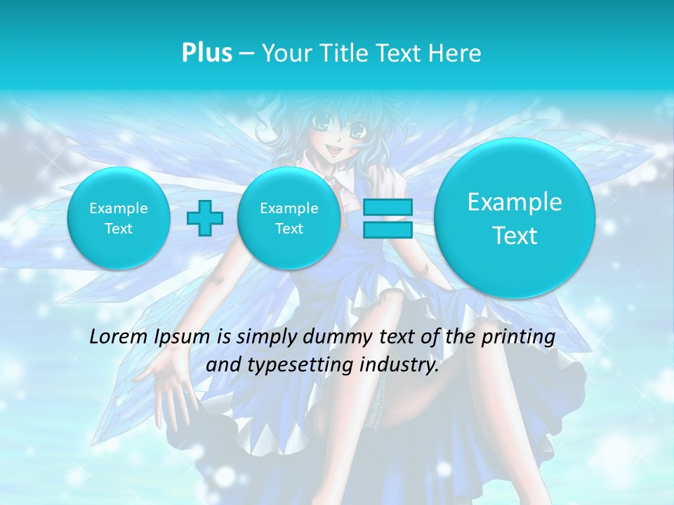 A Girl In A Blue Dress Is Sitting On The Ground PowerPoint Template