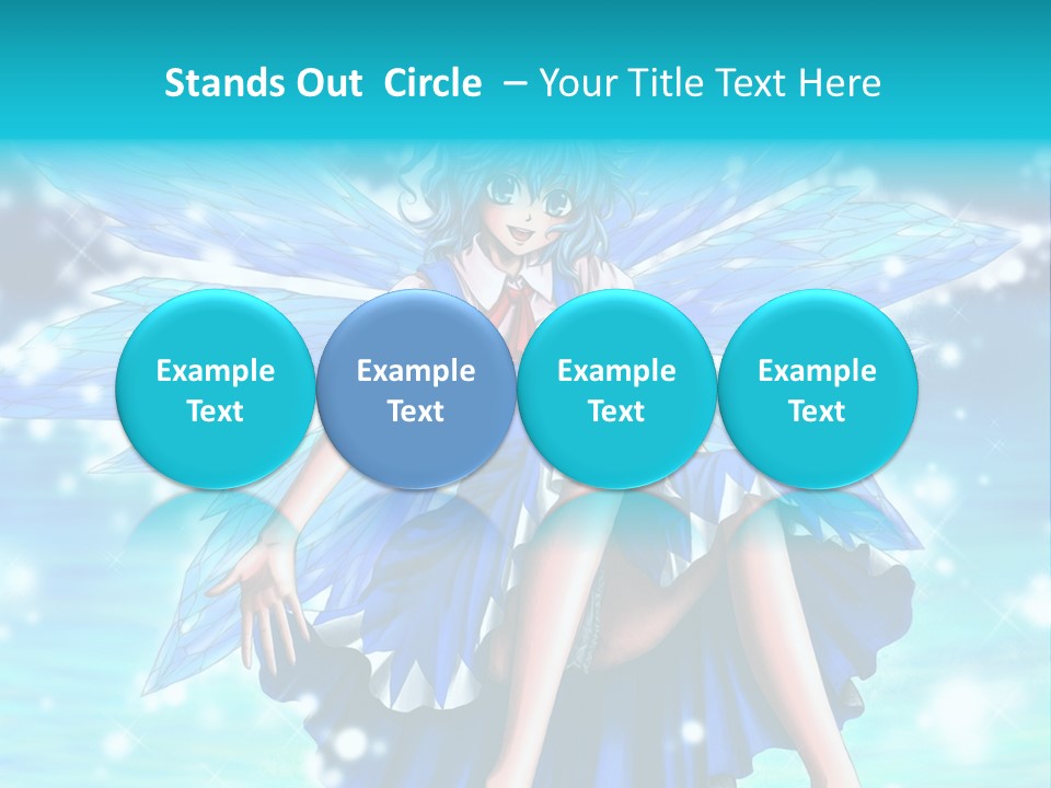 A Girl In A Blue Dress Is Sitting On The Ground PowerPoint Template