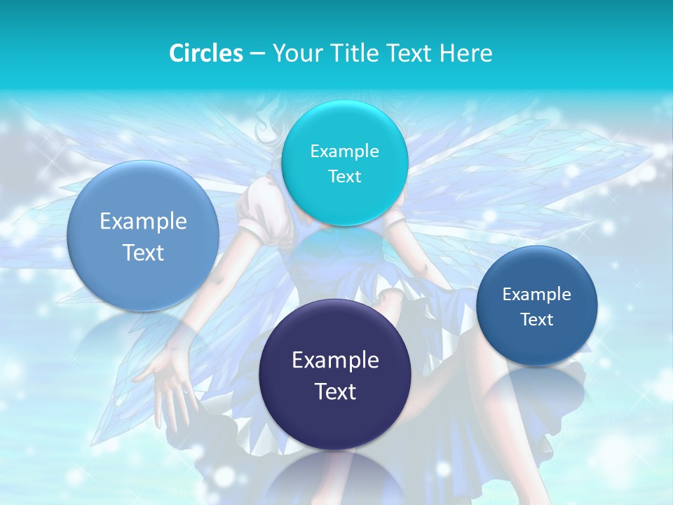 A Girl In A Blue Dress Is Sitting On The Ground PowerPoint Template