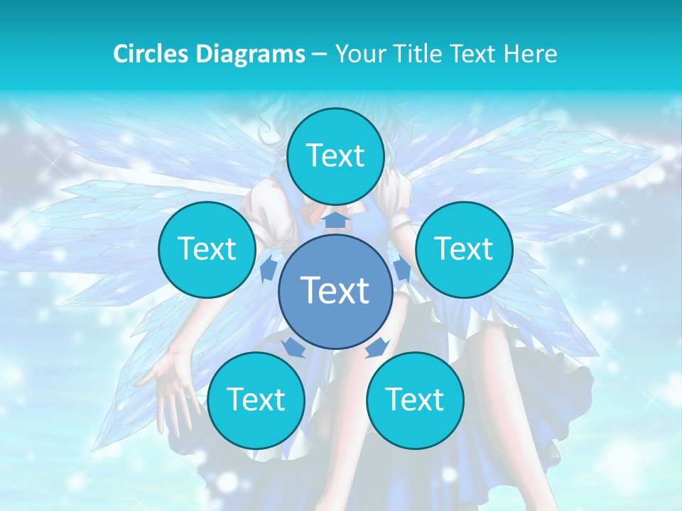 A Girl In A Blue Dress Is Sitting On The Ground PowerPoint Template