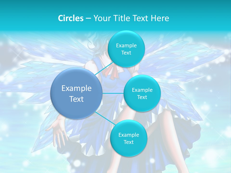 A Girl In A Blue Dress Is Sitting On The Ground PowerPoint Template