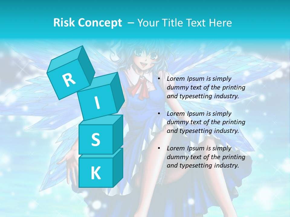 A Girl In A Blue Dress Is Sitting On The Ground PowerPoint Template