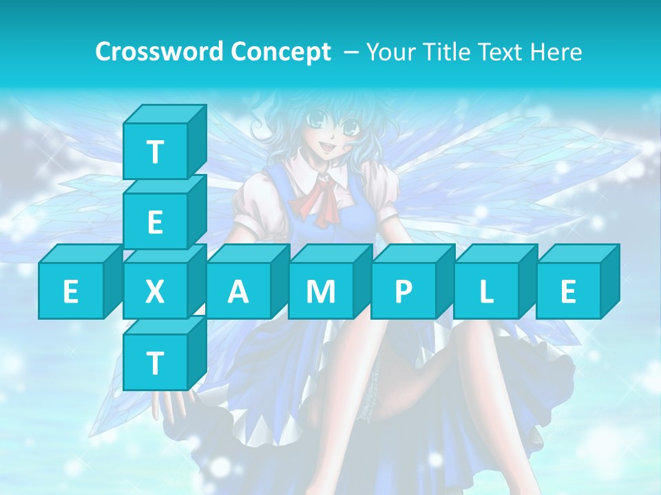 A Girl In A Blue Dress Is Sitting On The Ground PowerPoint Template