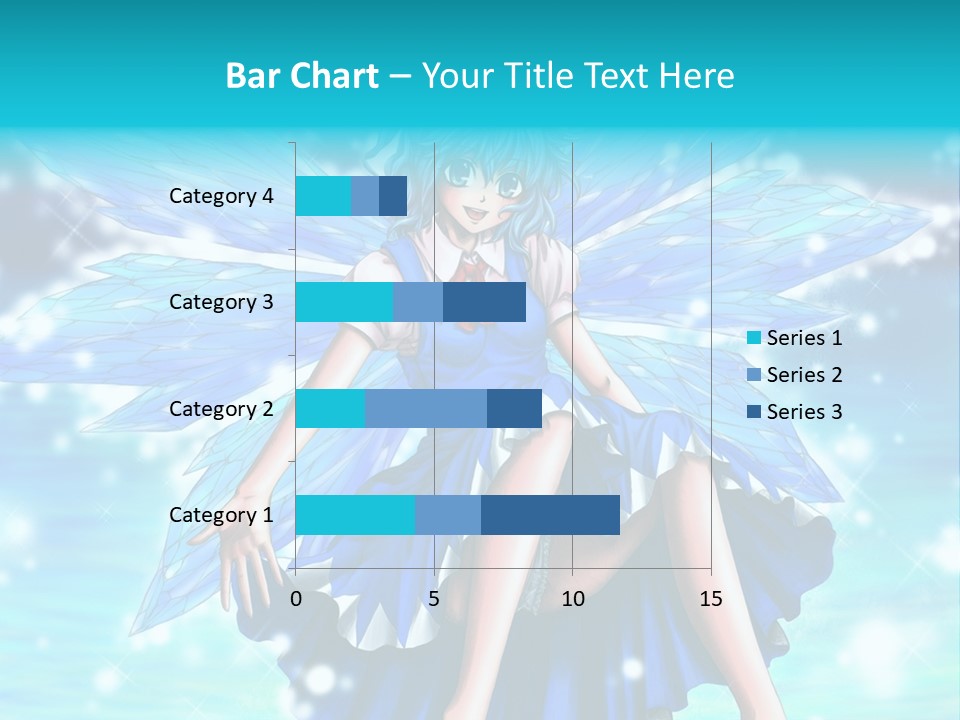 A Girl In A Blue Dress Is Sitting On The Ground PowerPoint Template