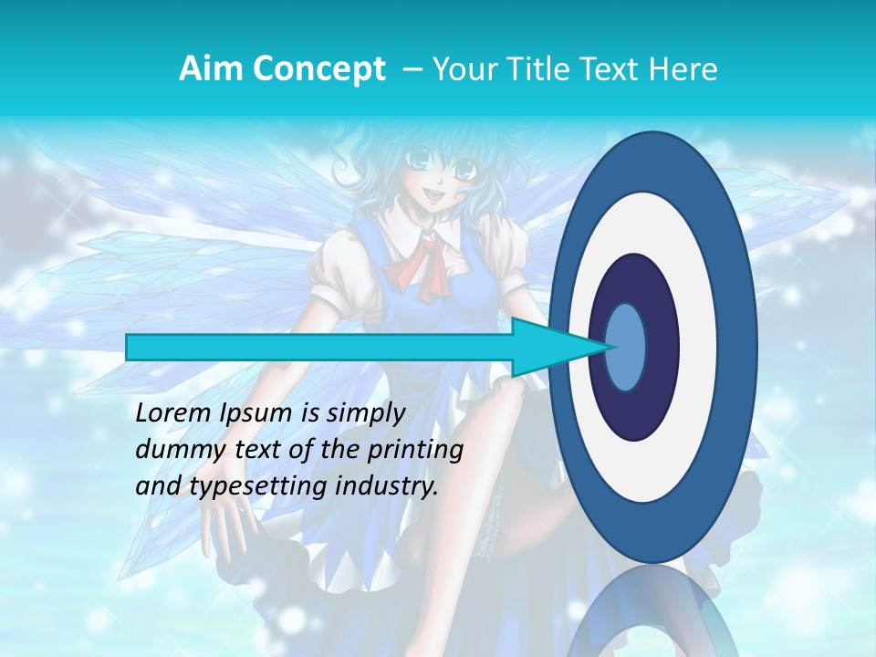 A Girl In A Blue Dress Is Sitting On The Ground PowerPoint Template