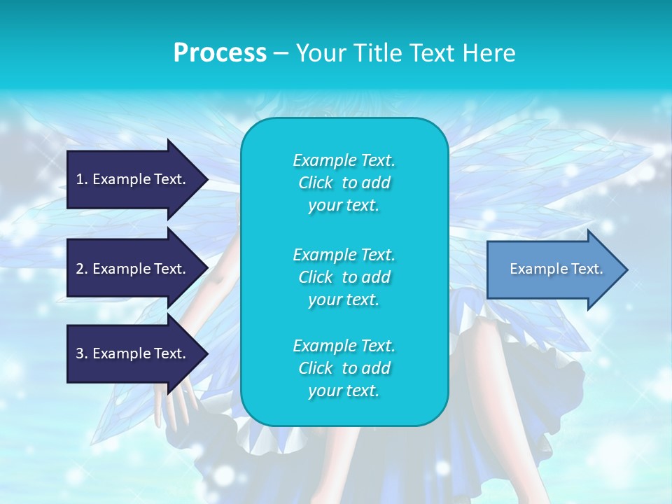 A Girl In A Blue Dress Is Sitting On The Ground PowerPoint Template