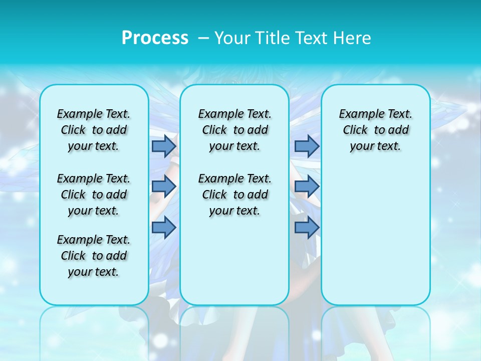 A Girl In A Blue Dress Is Sitting On The Ground PowerPoint Template