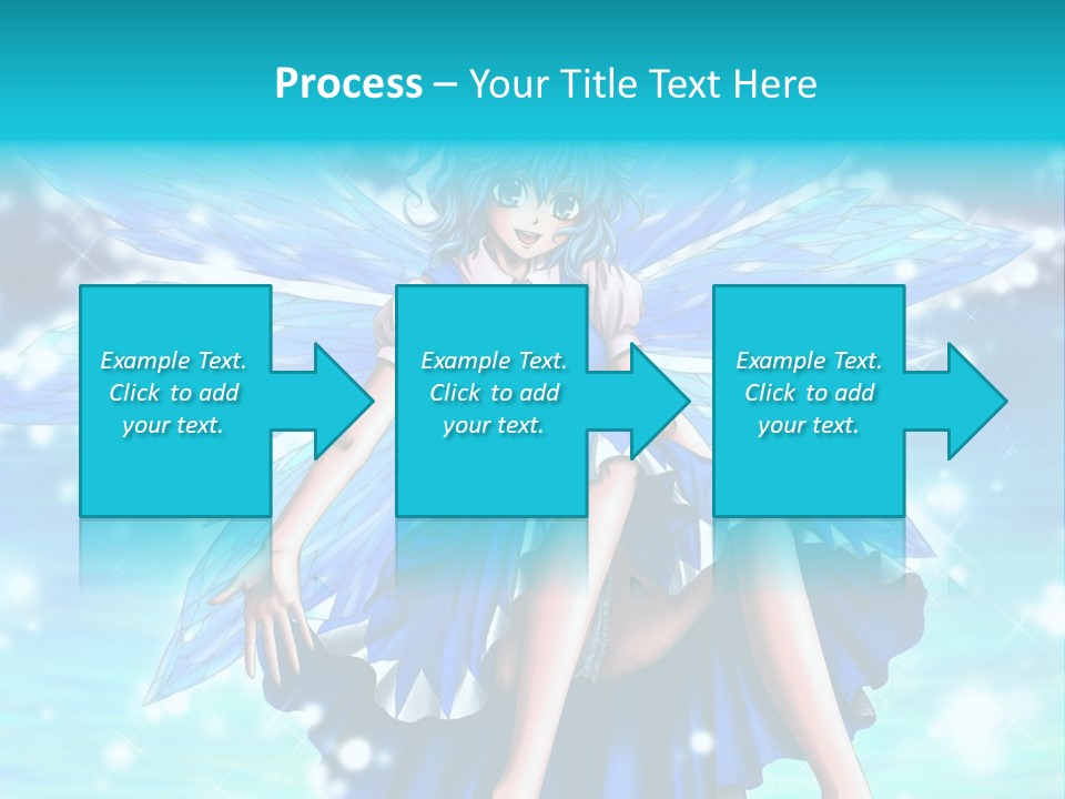 A Girl In A Blue Dress Is Sitting On The Ground PowerPoint Template