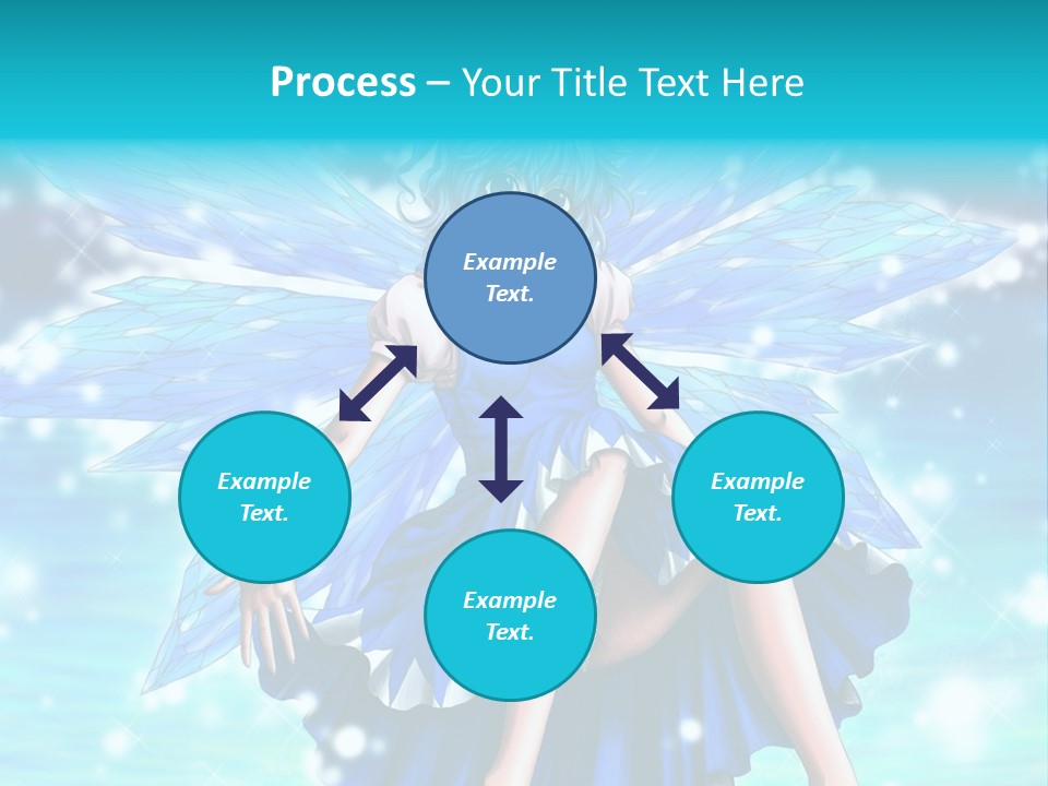 A Girl In A Blue Dress Is Sitting On The Ground PowerPoint Template