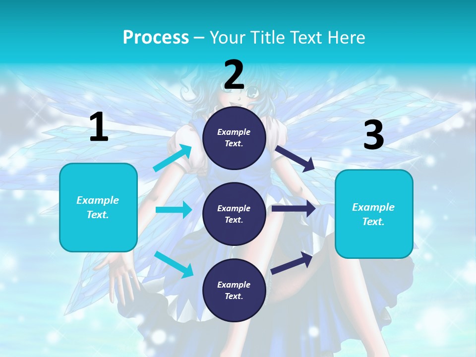 A Girl In A Blue Dress Is Sitting On The Ground PowerPoint Template