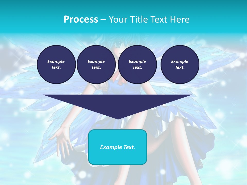 A Girl In A Blue Dress Is Sitting On The Ground PowerPoint Template